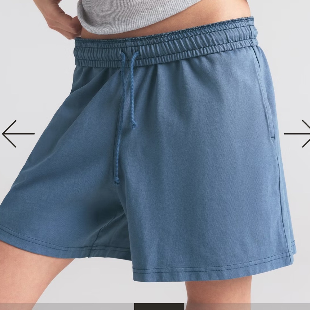 SKIMS Outdoor Heavy Jersey long short.  Color Harbor blue. Size XS.